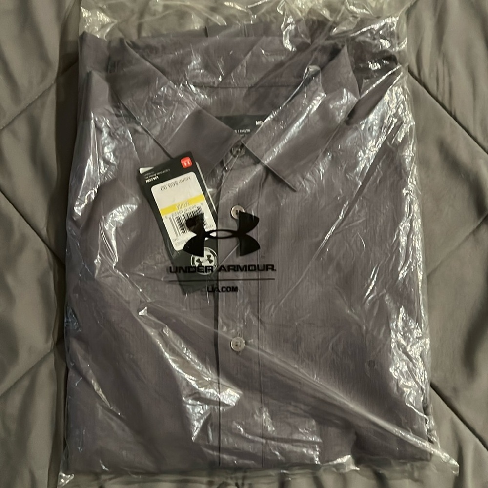 Under armour button up dress shirt.